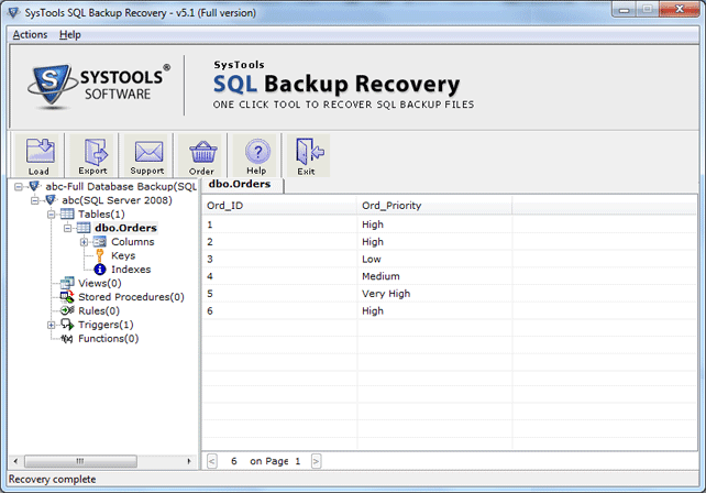 Restore SQL BAK Files Database 5.1