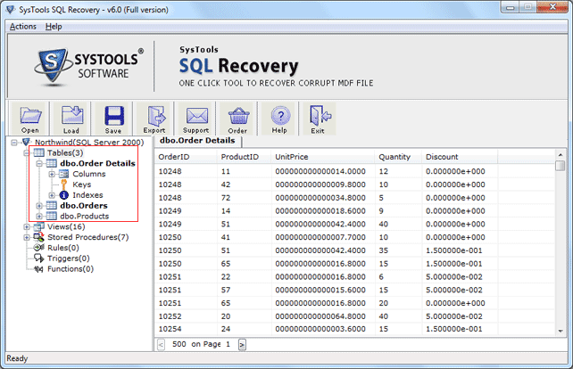 Free SQL Recovery 6.0