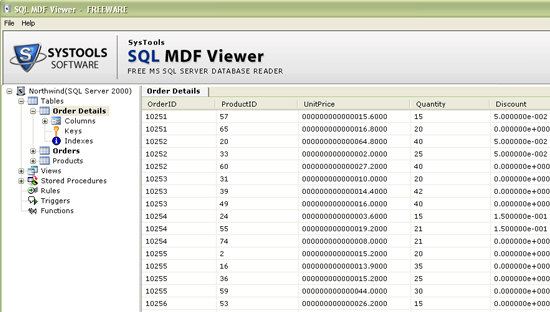 Download MS SQL Database Reader Tool to View MDF File or View SQL Database